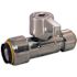 Tectite 1/2 in. Chrome-Plated Brass Push-To-Connect x 1/4 in. Push-To-Connect Quarter-Turn Straight Stop Valve