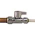 Tectite 1/2 in. Chrome-Plated Brass Push-To-Connect x 1/4 in. Push-To-Connect Quarter-Turn Straight Stop Valve