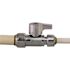 Tectite 1/2 in. Chrome-Plated Brass Push-To-Connect x 1/4 in. Push-To-Connect Quarter-Turn Straight Stop Valve