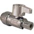 Tectite 1/2 in. Chrome-Plated Brass Push-To-Connect x 1/4 in. Compression Quarter-Turn Straight Stop Valve