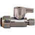 Tectite 1/2 in. Chrome-Plated Brass Push-To-Connect x 1/4 in. Compression Quarter-Turn Straight Stop Valve