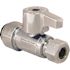 Tectite 1/2 in. Chrome-Plated Brass Push-to-Connect x 3/8 in. Compression Quarter-Turn Straight Stop Valve