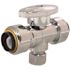 Tectite 1/2 in. Chrome-Plated Brass Push-To-Connect x 1/2 in. Push-To-Connect x 3/8 in. Compression Stop Tee Valve