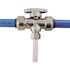 Tectite 1/2 in. Chrome-Plated Brass Push-To-Connect x 1/2 in. Push-To-Connect x 3/8 in. Compression Stop Tee Valve