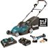 Makita 17 in. 18-Volt X2 (36-Volt) LXT Lithium-Ion Battery Cordless Walk Behind Lawn Push Mower Kit Brushless Angle Grinder