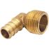Apollo 1/2 in. Brass PEX-B Barb x 1/2 in. Male Pipe Thread Adapter 90-Degree Elbow