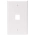Leviton White 1-Gang Audio/Video Wall Plate (1-Pack)