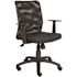 BOSS Office Products Black Mesh Task Chair with T-Arms, Seat Height Adjustment