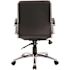 Black Contemporary Mid Back Executive Desk Chair Caresoft Vinyl Upholstery Ergonomic Seat Height Adjustment
