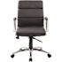 Black Contemporary Mid Back Executive Desk Chair Caresoft Vinyl Upholstery Ergonomic Seat Height Adjustment