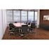 Black Contemporary Mid Back Executive Desk Chair Caresoft Vinyl Upholstery Ergonomic Seat Height Adjustment