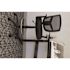 BOSS Office Products Black Mesh Drafting Chair with Adjustable Arms