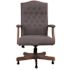 BOSS Office Products Slate Gray Fabric Executive Chair Driftwood Finish, Button Tufted Cushion Styling