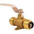 Tectite 1/2 in. Brass Push Ball Valve with Flange and Drain