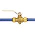 Tectite 1/2 in. Brass Push Ball Valve with Flange and Drain