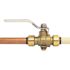 Tectite 1/2 in. Brass Push Ball Valve with Flange and Drain