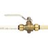 Tectite 1/2 in. Brass Push Ball Valve with Flange and Drain