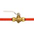 Tectite 1/2 in. Brass Push Ball Valve with Flange and Drain