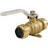 Tectite 3/4 in. Brass Push Ball Valve with Flange and Drain