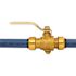 Tectite 3/4 in. Brass Push Ball Valve with Flange and Drain