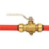 Tectite 3/4 in. Brass Push Ball Valve with Flange and Drain