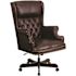 Flash Furniture Ainslie Faux Leather High Back Traditional Tufted Ergonomic Executive Office Chair in Brown with Arms