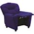 Flash Furniture Contemporary Blue Microfiber Kids Recliner with Cup Holder