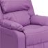 Flash Furniture Deluxe Padded Contemporary Lavender Vinyl Kids Recliner with Storage Arms