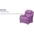 Flash Furniture Deluxe Padded Contemporary Lavender Vinyl Kids Recliner with Storage Arms