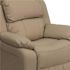 Flash Furniture Deluxe Padded Contemporary Beige Vinyl Kids Recliner with Storage Arms