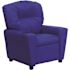 Flash Furniture Contemporary Blue Vinyl Kids Recliner with Cup Holder