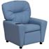 Flash Furniture Contemporary Light Blue Vinyl Kids Recliner with Cup Holder