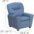 Flash Furniture Contemporary Light Blue Vinyl Kids Recliner with Cup Holder