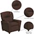 Flash Furniture Contemporary Brown Leather Kids Recliner with Cup Holder