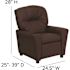 Flash Furniture Contemporary Brown Leather Kids Recliner with Cup Holder