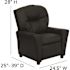 Flash Furniture Contemporary Black Leather Kids Recliner with Cup Holder