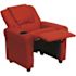 Flash Furniture Contemporary Red Vinyl Kids Recliner with Cup Holder and Headrest