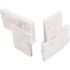 MSI Arctic White Ledger Corner 6 in. x 6 in. Splitface Marble Wall Tile (2 sq. ft./ Case)
