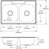 Elkay Dayton 33 in. Drop-in Double Bowl 22-Gauge Satin Stainless Steel Kitchen Sink Only
