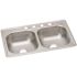 Elkay Dayton 33 in. Drop-in Double Bowl 22-Gauge Satin Stainless Steel Kitchen Sink Only