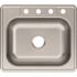 Elkay Dayton Drop-In Stainless Steel 25 in. 4-Hole Single Bowl Kitchen Sink with 8 in. Bowl