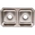 Elkay Dayton 31.75 in. Undermount 50/50 Double Bowl 18 Gauge Stainless Steel Sink Only