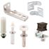 Prime-Line Bi-Fold Door Repair Kit, Fits 7/16 in. Dia Hole, 7/8 in. Outside Diameter Wheel, Spring-Loaded Guides