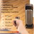 Comfort Zone 23 in. 1,500-Watt Black Oscillating Tower Electric Ceramic Heater with Remote Control