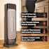 Comfort Zone 23 in. 1,500-Watt Black Oscillating Tower Electric Ceramic Heater with Remote Control