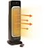 Comfort Zone 23 in. 1,500-Watt Black Oscillating Tower Electric Ceramic Heater with Remote Control