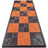 Swisstrax 4.3 ft. x 9.6 ft. Orange Checkered Motorcycle Pad Ribtrax Modular Tile Flooring (36 sq. ft.)