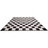Swisstrax Black and White Checkered Double Car Pad Ribtrax Modular Tile Flooring (268 sq. ft./case)