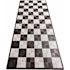 Swisstrax Black and White Checkered Single Car Pad Ribtrax Modular Tile Flooring (134 sq. ft./case)