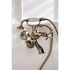 Kingston Brass Combo Set 3-Handle Claw Foot Tub Faucet with Hand Shower in Brushed Nickel